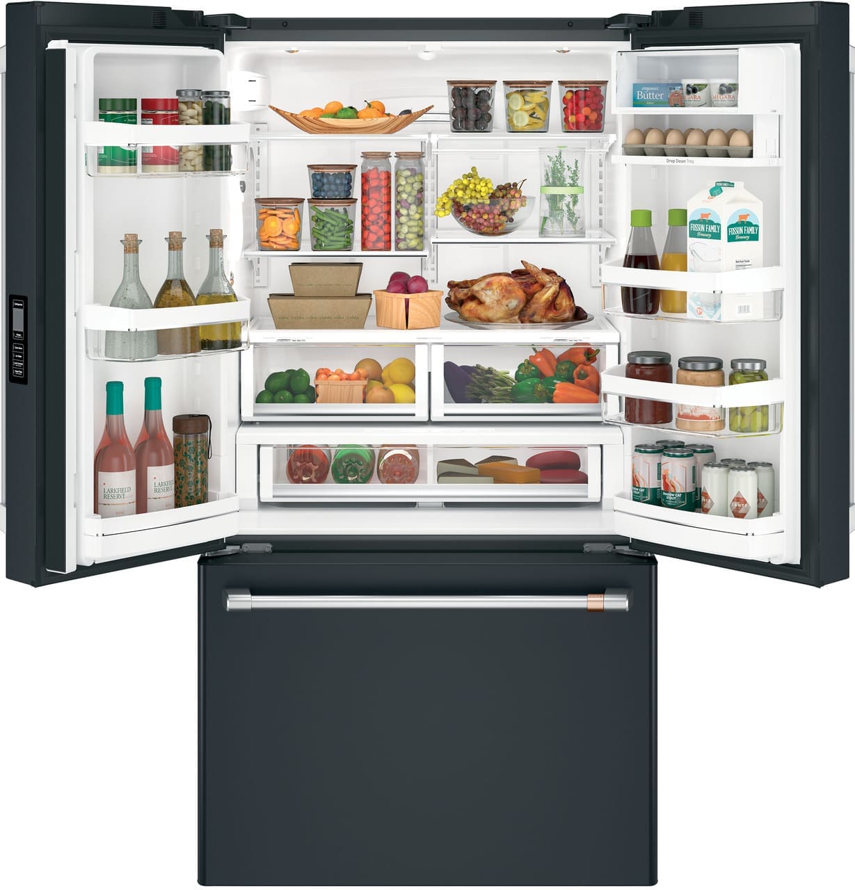 23 cu.ft. French-door Refrigerator, Counter depth, Matte black - Image 2