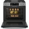 Cuisinière au gaz 30’’, Slide-in, 5.6 pi.cu, Convection, Stainless - PCGS930YPFS – Image 2