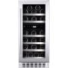 Wine Cell'R 15'', 26 bottles, 2 zones, Stainless