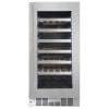 15'' Wine cooler, 28 bottles, Stainless, Silhouette
