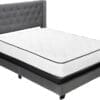 Lit Queen - Tissu Gris - Monarch Specialties – Image 2