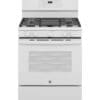 Cuisinière au Gaz 30'', 18 000 BTU, Convection, Friture à air, Blanc - JCGB735DPWW
