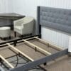 Lit Queen - Tissu Gris - Monarch Specialties – Image 4