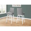 Ensemble de 2 tabourets de bar, Cuir laminé gris - Monarch – Image 2