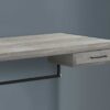 48" Desk, Gray Wood and Tempered Glass - Monarch - Image 3
