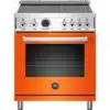 ​​Cuisinière professionnelle Bertazzoni 30’’, 4.6 pi.cu, Induction, Orange Arancio​ - PROF304INSART