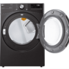 LG 27’’ Gas Dryer, Stackable, 7.4 cu. ft., Black Steel - DLGX4201B - Image 3