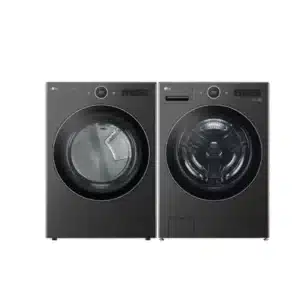 Combo laveuse & sécheuse LG – 5,8 pi³ + 7,4 pi³ – Acier inoxydable noir – WM6700HBA & DLEX6700B