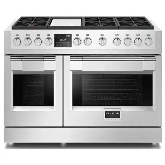Cuisinière Fulgor Milano bi-énergie – 7,1 pi³ – Acier inoxydable – F6PDF486GS1