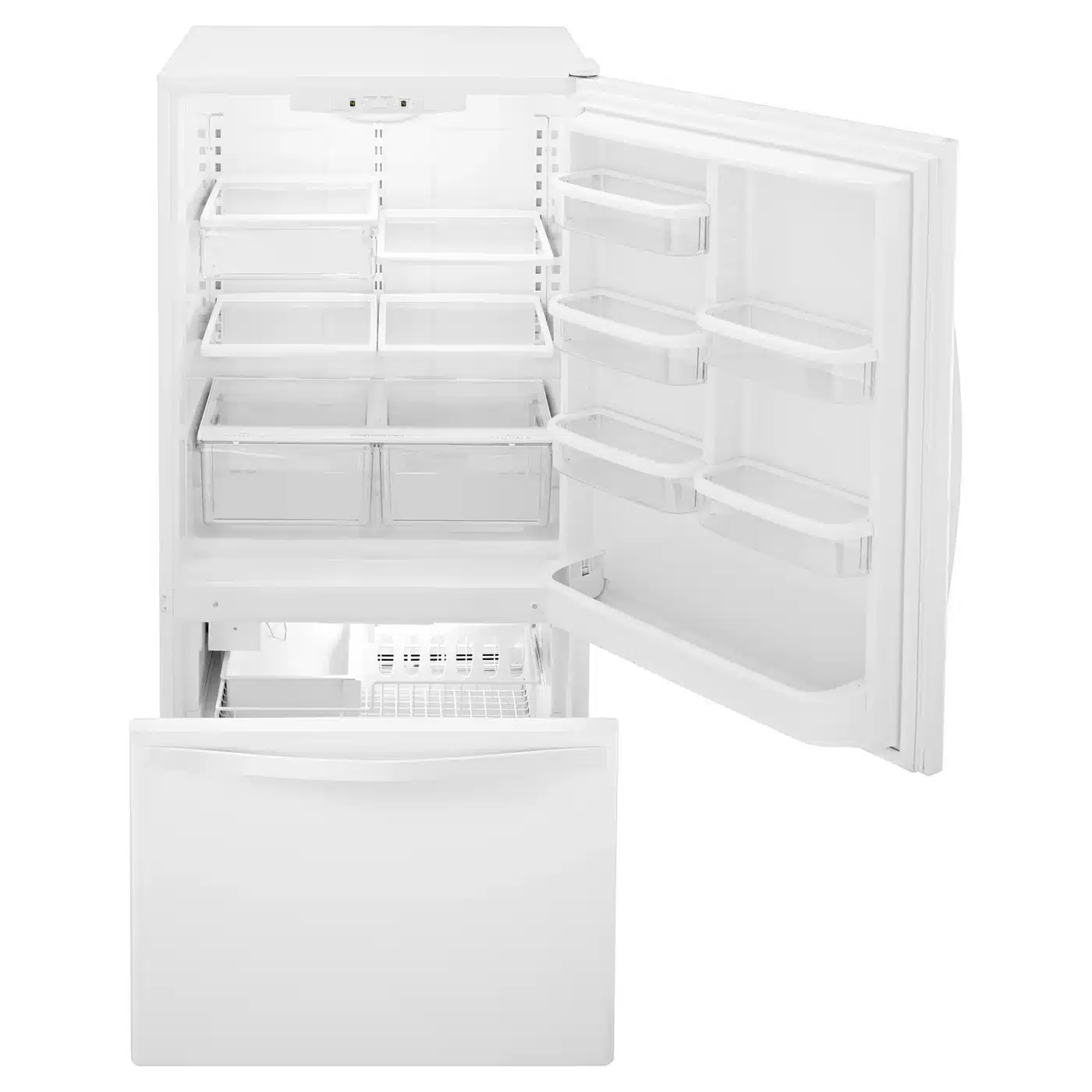 Réfrigérateur Whirlpool à congélateur inférieur – 18,7 pi³ – Blanc – WRB329DFBW – Image 2
