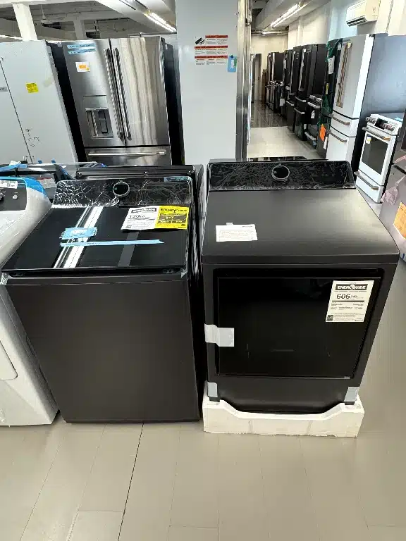 Ensemble laveuse & sécheuse LG – 27", 6,3 pi³ / 7,3 pi³, Wi-Fi, impeller, noir – WT8600CB & DLEX8600BE – Image 10