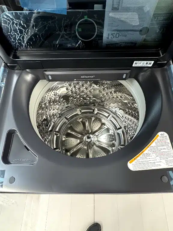 Ensemble laveuse & sécheuse LG – 27", 6,3 pi³ / 7,3 pi³, Wi-Fi, impeller, noir – WT8600CB & DLEX8600BE – Image 11