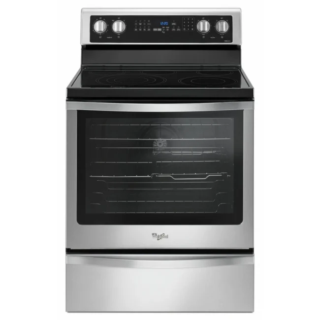 Cuisinière électrique Whirlpool – 30 pouces, 6,4 pi³, 3 000 W, inox – YWFE745H0FS