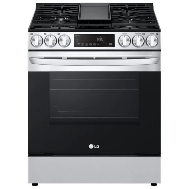 Cuisinière à gaz encastrable LG – 30 pouces, 5,8 pi³, inox – LSGL5833F