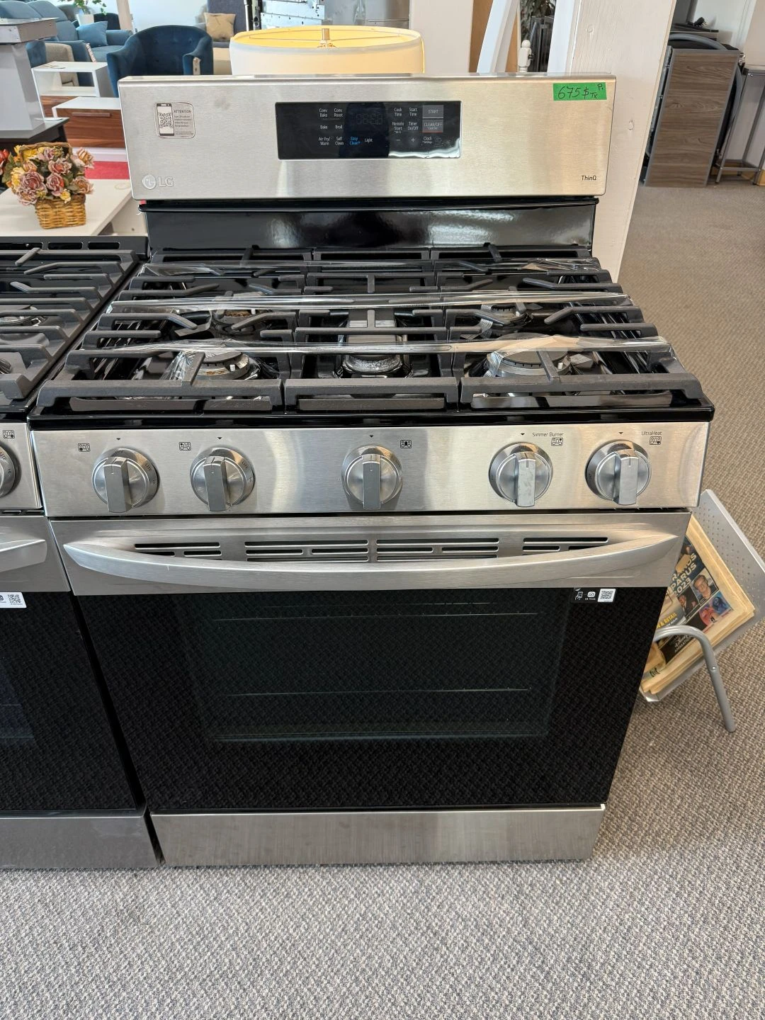 Cuisinière à gaz LG – 30 pouces, 5,8 pi³, inox – LRGL5823S – Image 6