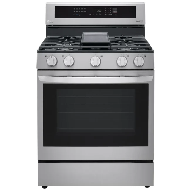 Cuisinière à gaz LG – 30 pouces, 5,8 pi³, inox – LRGL5825F