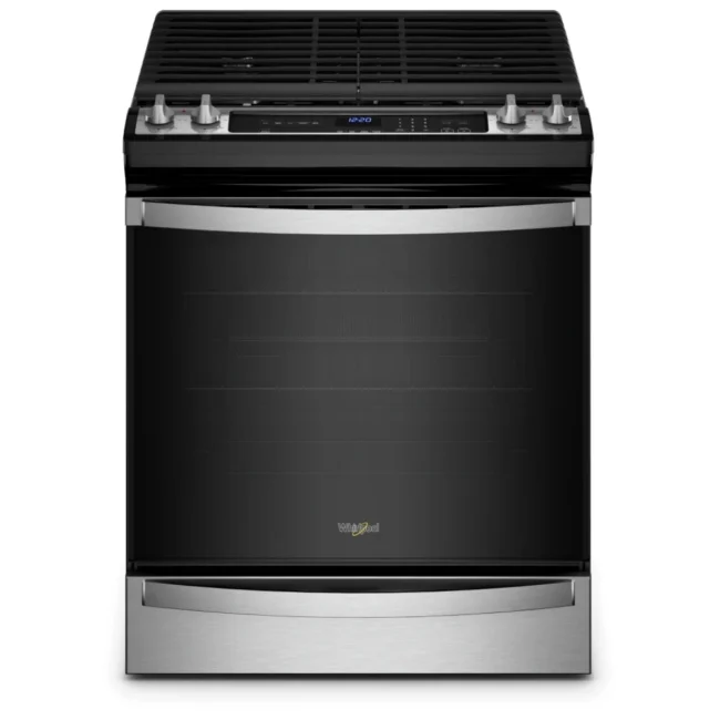 Cuisinière à gaz Whirlpool – 30 pouces, 5,8 pi³, inox – WEG745H0LZ