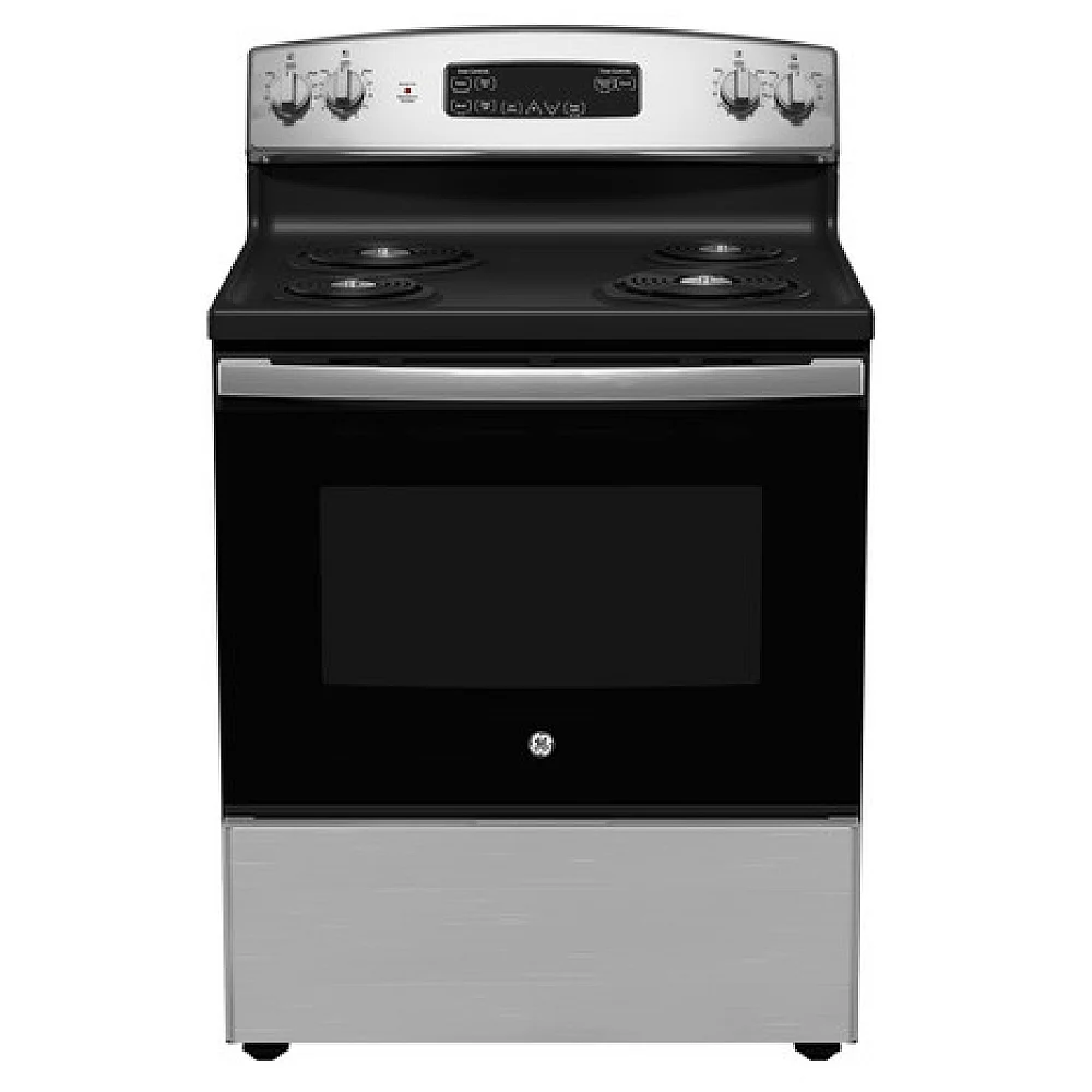 Cuisinière électrique GE – 30 pouces, 5 pi³, inox – JCBS350SVSS