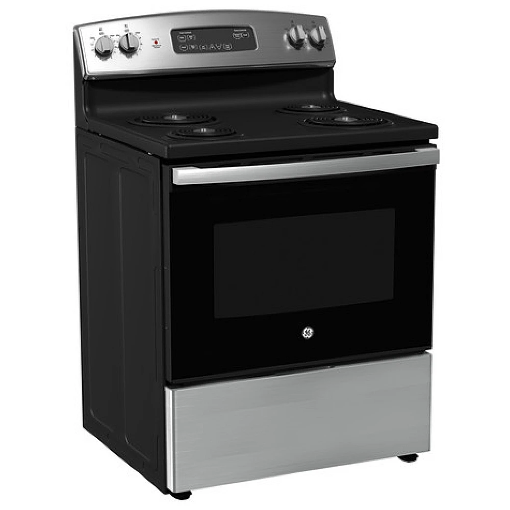 Cuisinière électrique GE – 30 pouces, 5 pi³, inox – JCBS350SVSS – Image 3