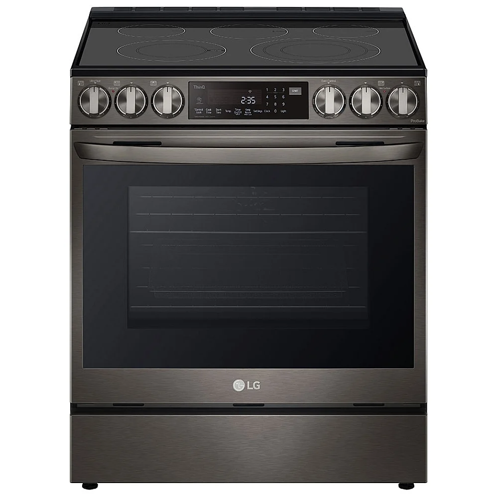 Cuisinière électrique LG – 30 pouces, 6,3 pi³, inox noir – LSEL6335D