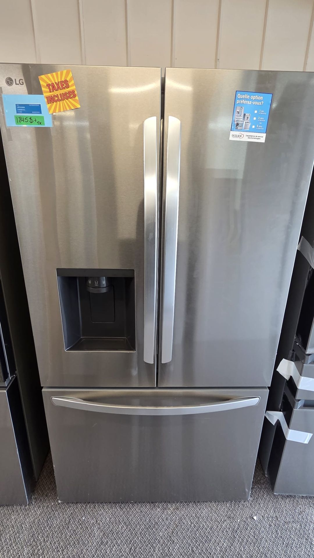 Réfrigérateur à profondeur de comptoir à portes françaises LG – 36 pouces, Acier inoxydable – LRFXC2606S – Image 5