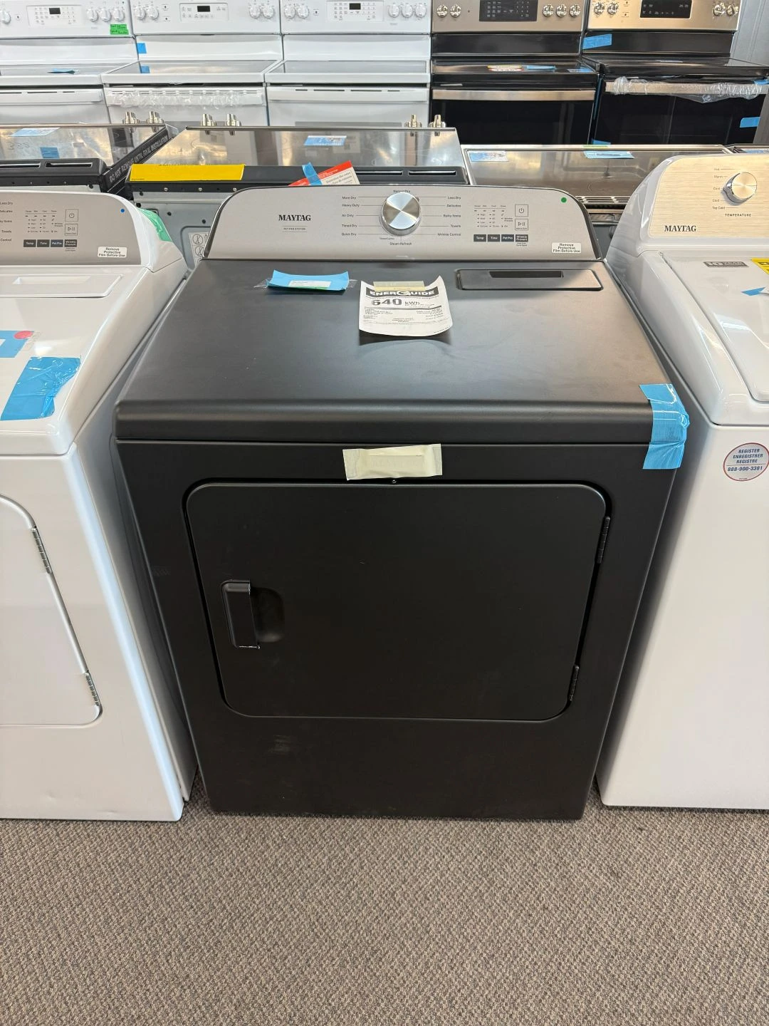 Sécheuse électrique Maytag – 7 pi³, vapeur, évacuation externe, noir – YMED6500MBK – Image 4