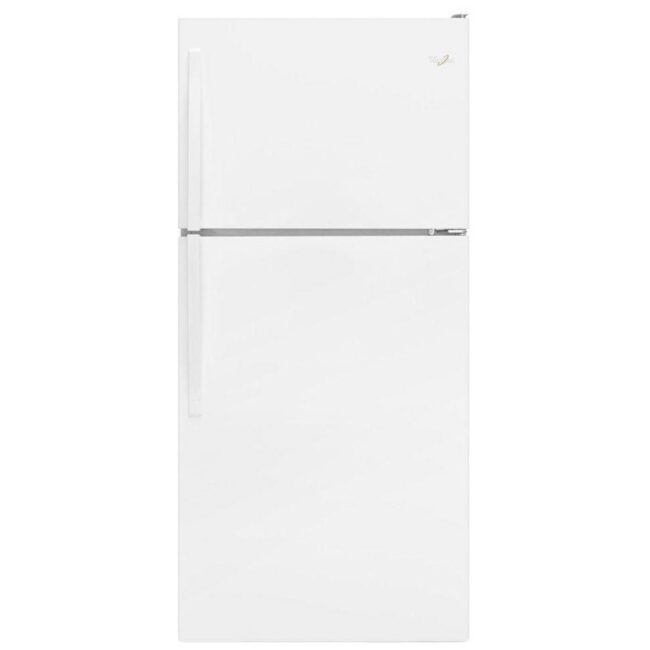 Réfrigérateur à congélateur supérieur Whirlpool – 30 pouces, blanc – WRT318FZDW
