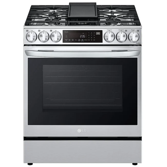 Cuisinière à gaz LG – 30 pouces, 6,3 pi³, inox – LSGL6335F