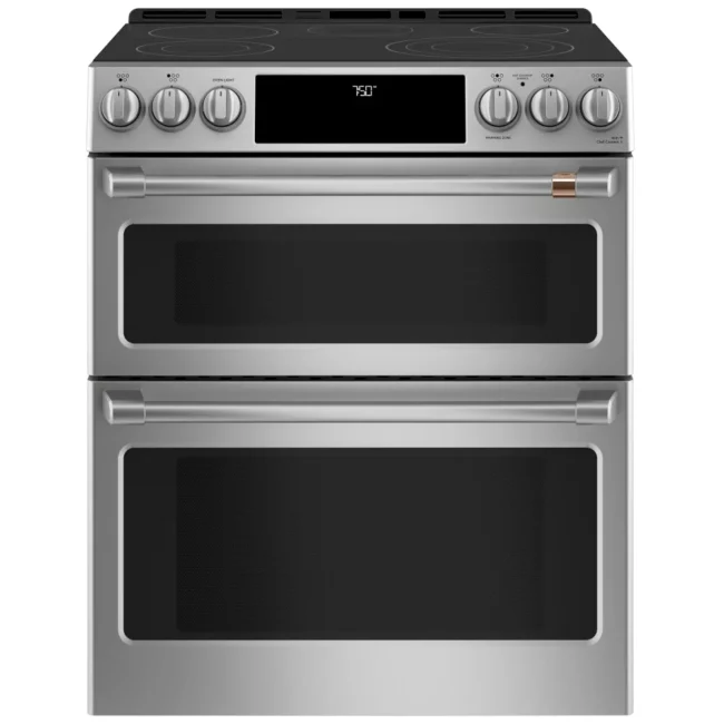Cuisinière électrique Café – 30 pouces, 6.7 pi³,  four double, Acier inoxydable – CCES750P2MS1