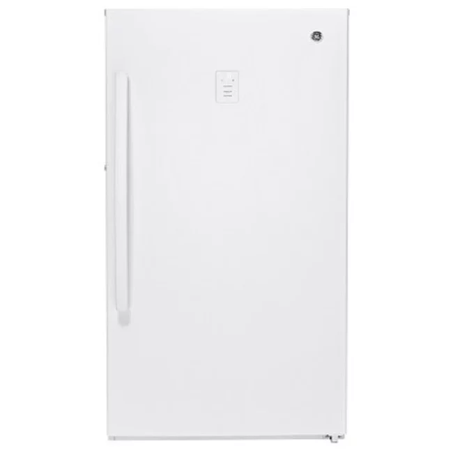 Congélateur vertical GE – 28 pouces, 14,1 pi³, blanc – FUF14SMRWW