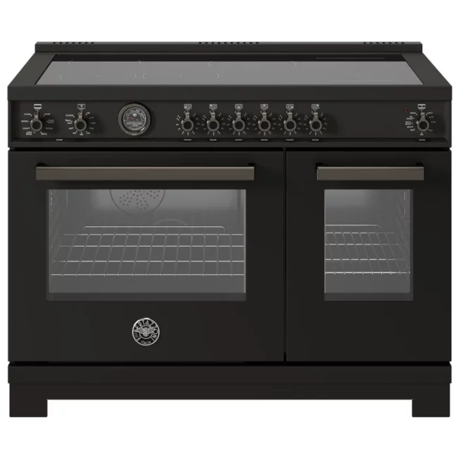 Cuisinière à induction Bertazzoni – 48 pouces, 4,6 pi³, noir – PRO486IGFEPCAT