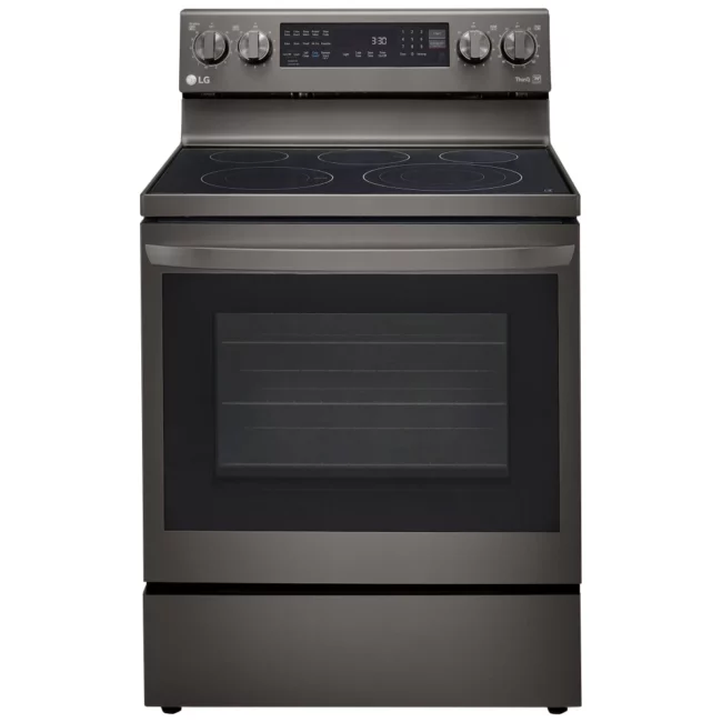 Cuisinière électrique LG – 30 pouces, 6,3 pi³, inox noir – LREL6325D