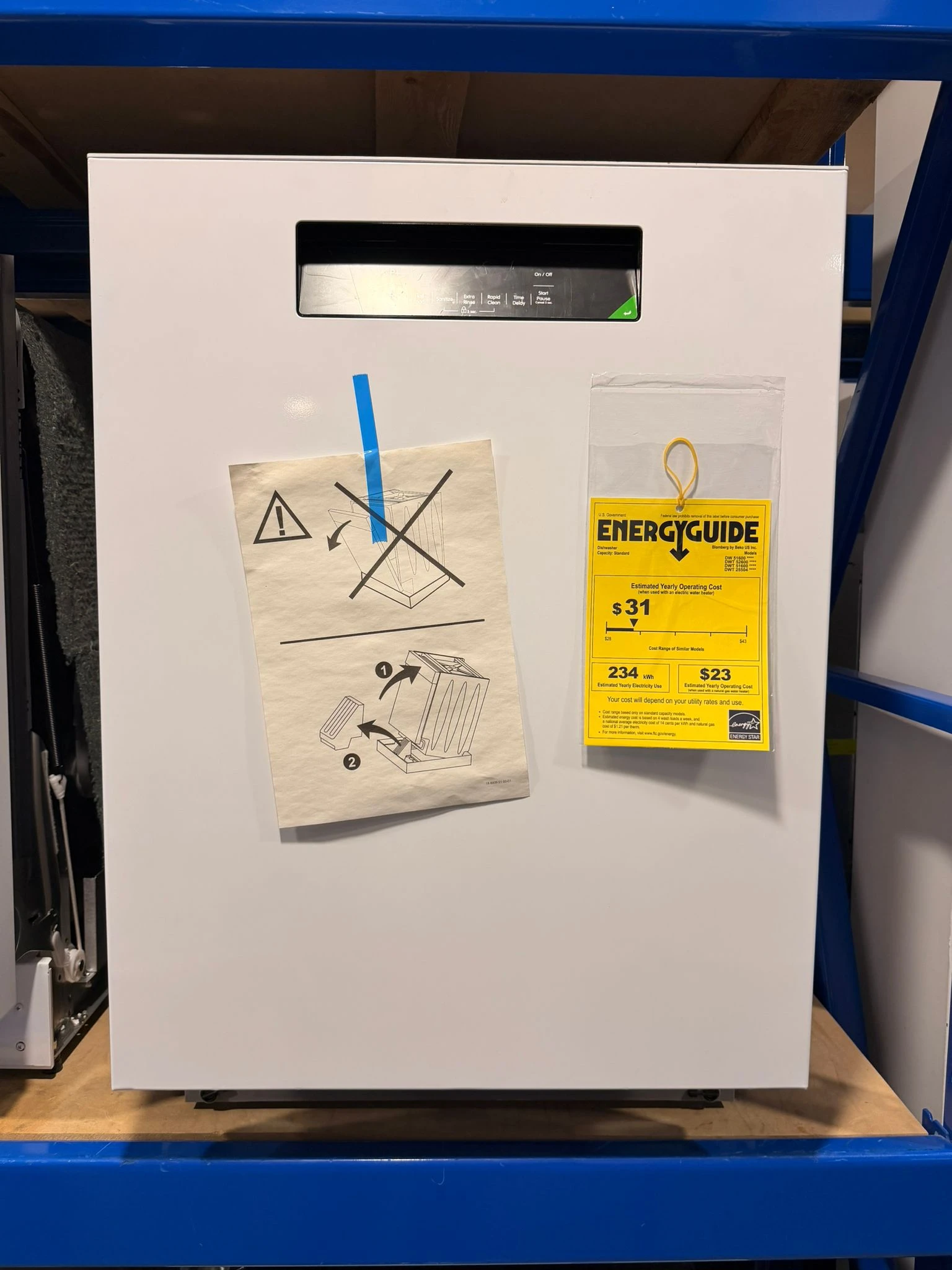 Lave-vaisselle Blomberg – 24 pouces, 48 dB, 14 couverts, console complète, blanc – DWT52600WIH – Image 5