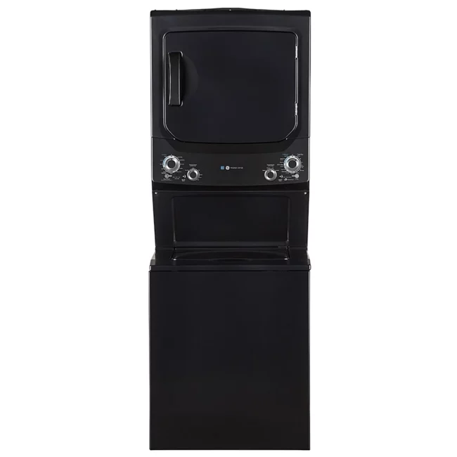 Centre de buanderie GE – 27 pouces, laveuse 4.5 pi³, sécheuse électrique 5.9 pi³, gris diamant – GUD37EEMNDG