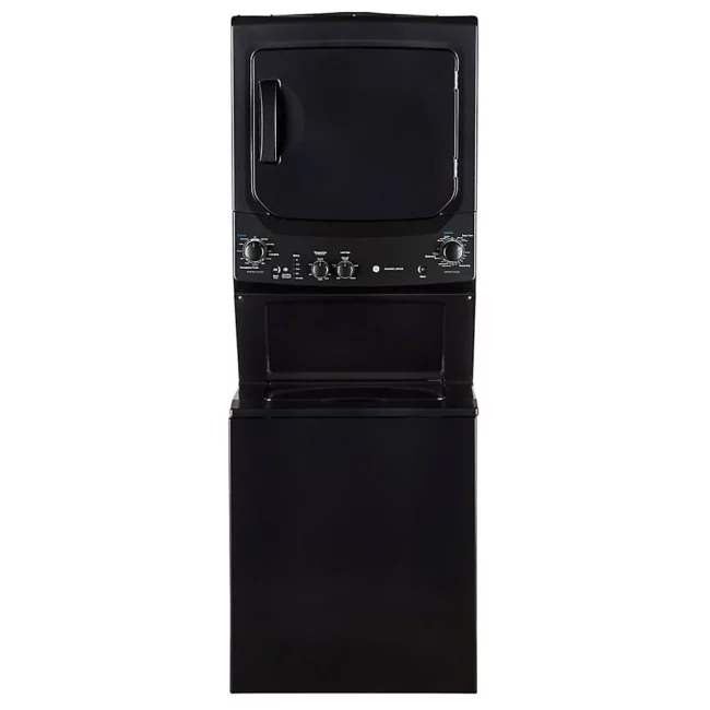 Centre de buanderie GE – 27 pouces, laveuse 4.4 pi³, sécheuse électrique 5.9 pi³, gris diamant – GUD37ESMMDG