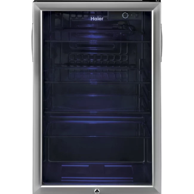 Cellier à boissons compact Haier – 21 pouces, 4,36 pi³, inox – HEBF100BXS