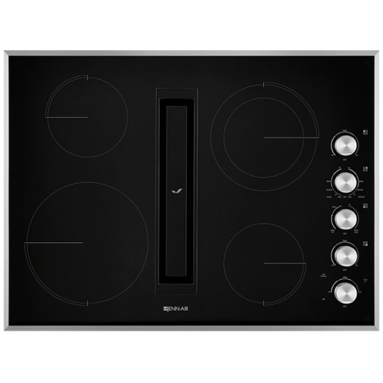 Plaque de cuisson électrique JennAir Euro Style 30 pouces avec hotte intégrée noire – JED3430GS