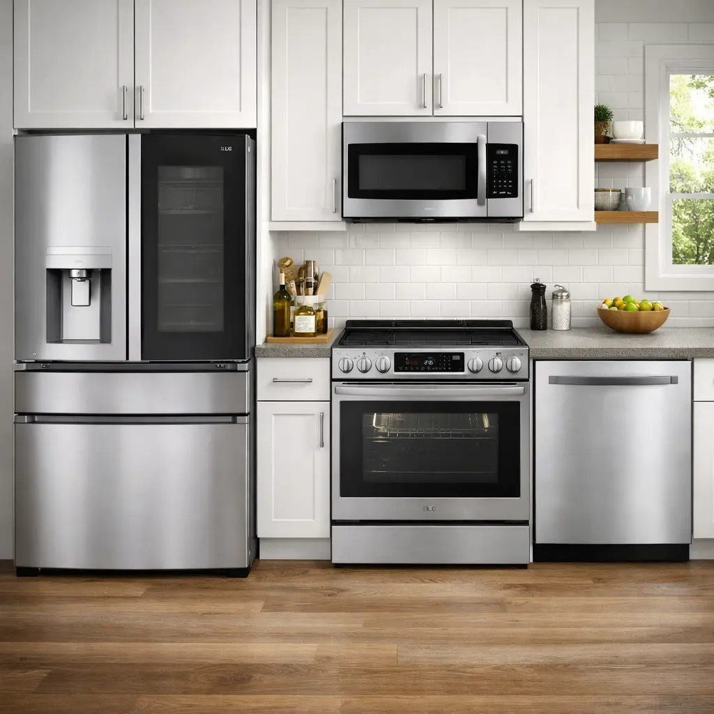 Ensemble cuisine LG inox – Réfrigérateur + cuisinière + lave-vaisselle – LF29S8365S + LSEL6335XE + LDPN454HT – Image 2