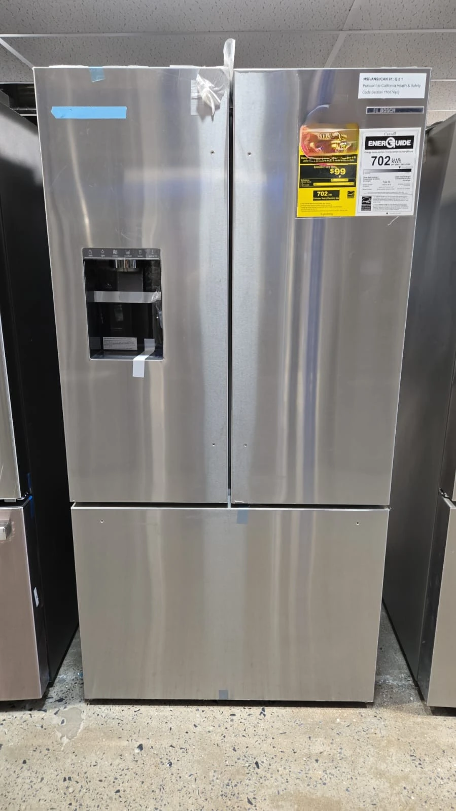 Réfrigérateur à portes françaises Bosch 500 Série – 36 pouces, 26 pi³, inox – B36FD50SNS – Image 7