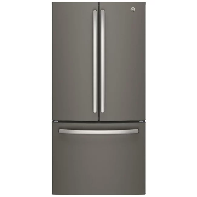 Réfrigérateur à portes françaises GE – 33 pouces, profondeur de comptoir, 18,6 pi³, ardoise – GWE19JMLES