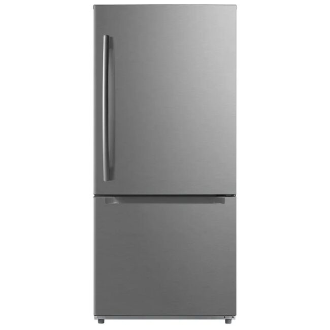 Réfrigérateur à congélateur inférieur Moffat – 30 pouces, 18,6 pi³, inox – MDE19DSNKSS