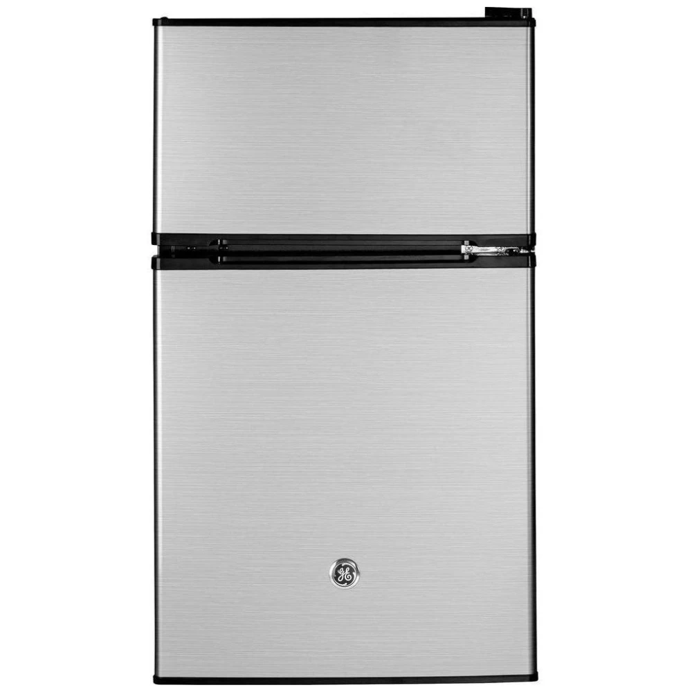 GE compact refrigerator - 18 inches, 3.1 cu. ft., stainless steel - GDE03GLKLB