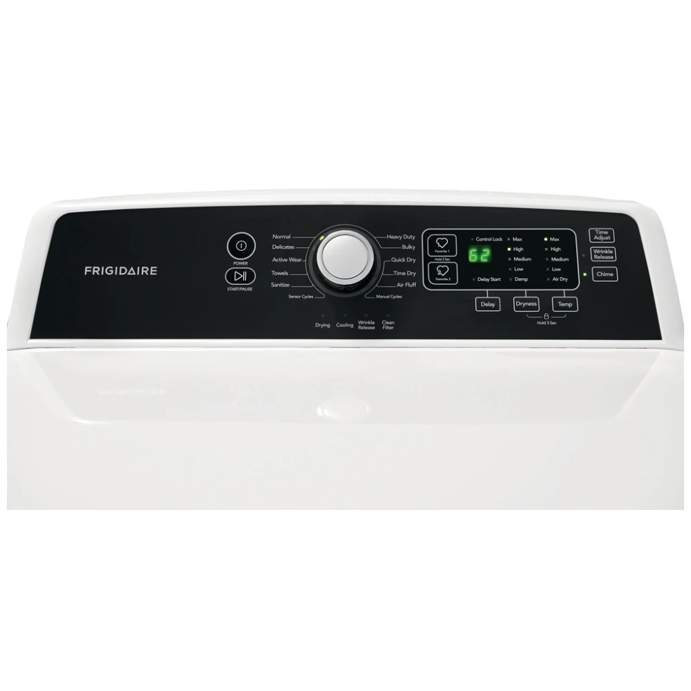 Sécheuse au gaz Frigidaire – 27 pouces, 4 réglages de température, blanc – FFRG4120SW2 – Image 4