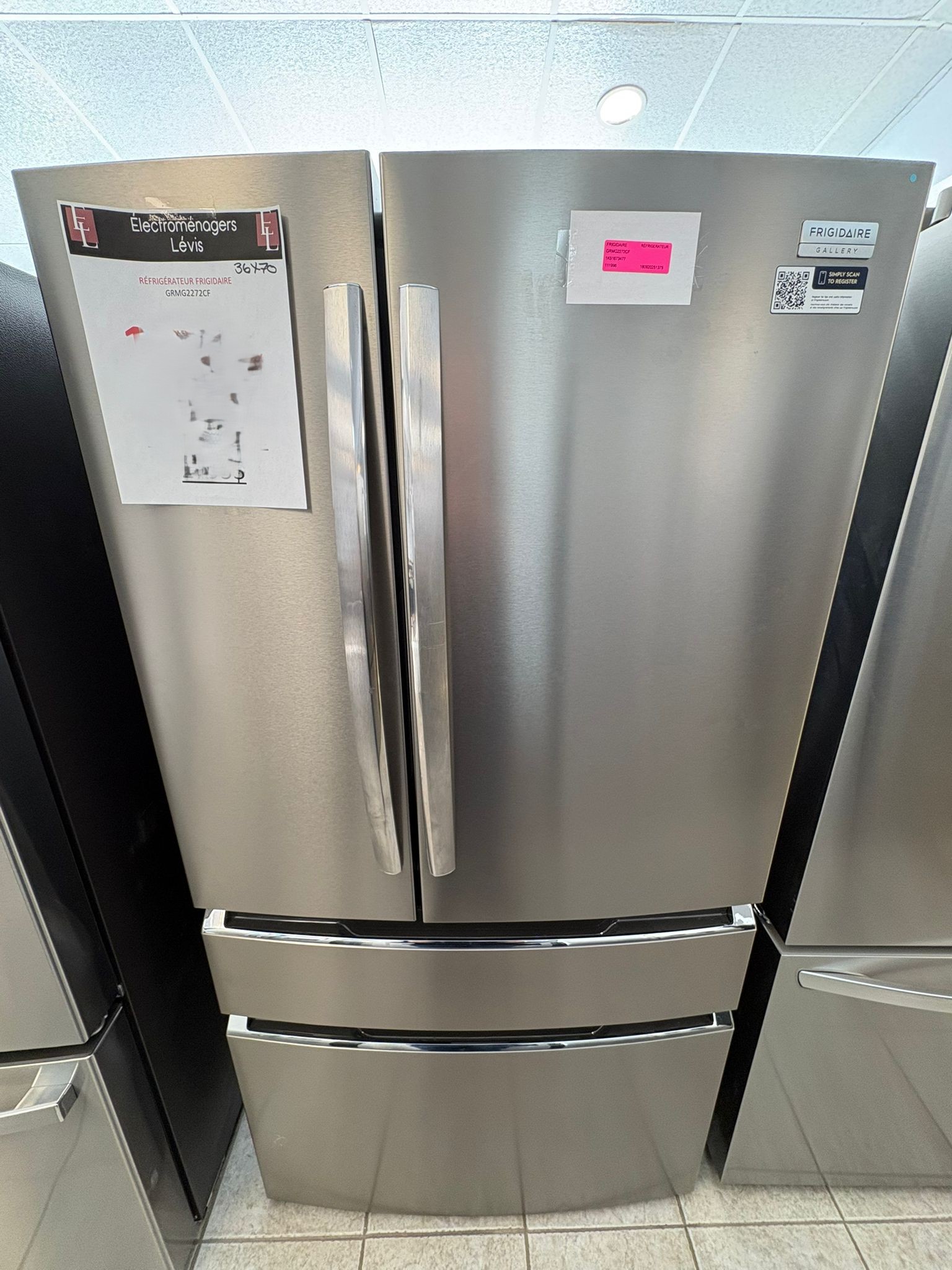 Réfrigérateur Frigidaire Gallery à portes françaises, 36 pouces, 22.1 pi³, Acier inoxydable – GRMG2272CF – Image 5