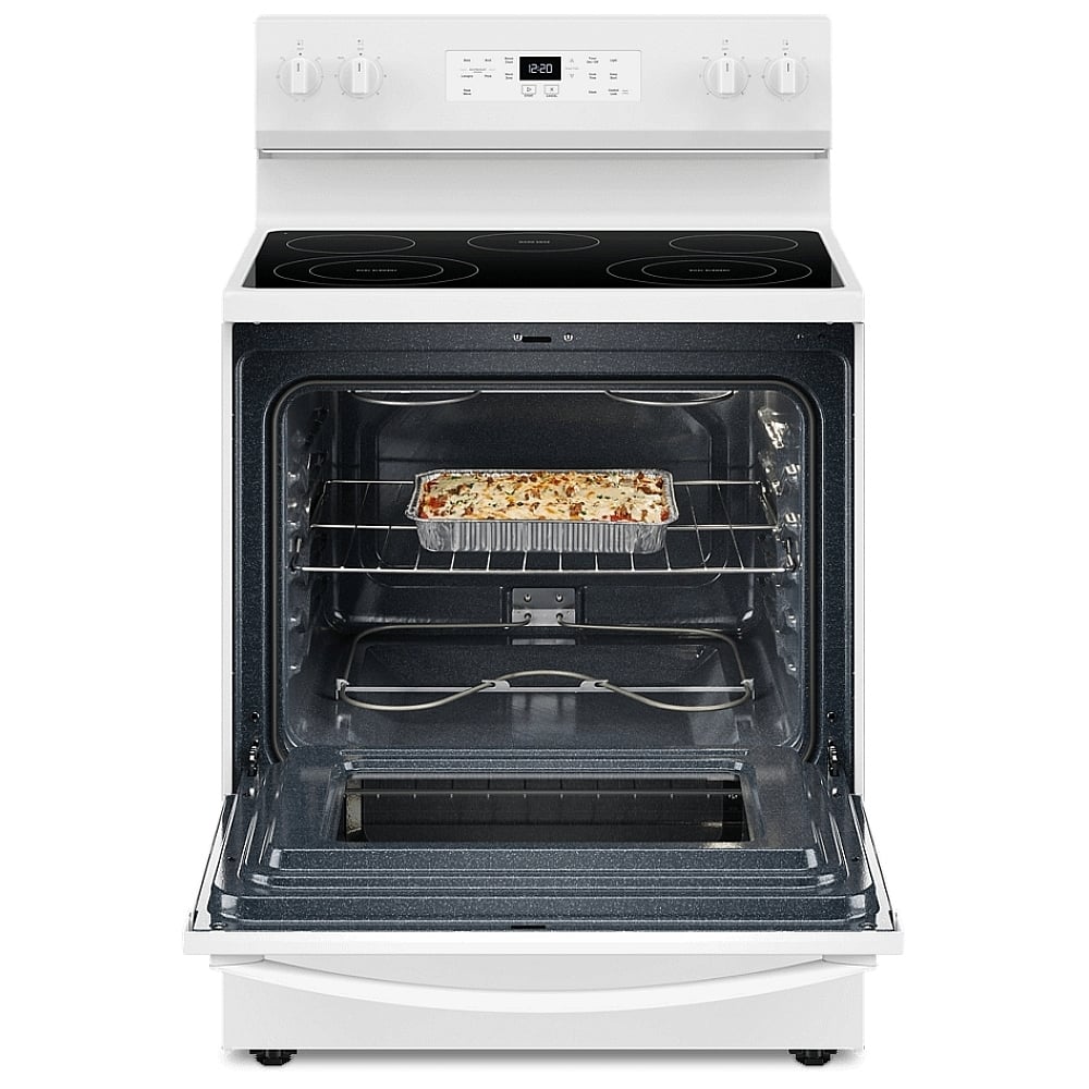 Cuisinière électrique Whirlpool, 30 pouces, 5.3 pi³, 5 brûleurs, blanche – YWFES3330RW - Image 3