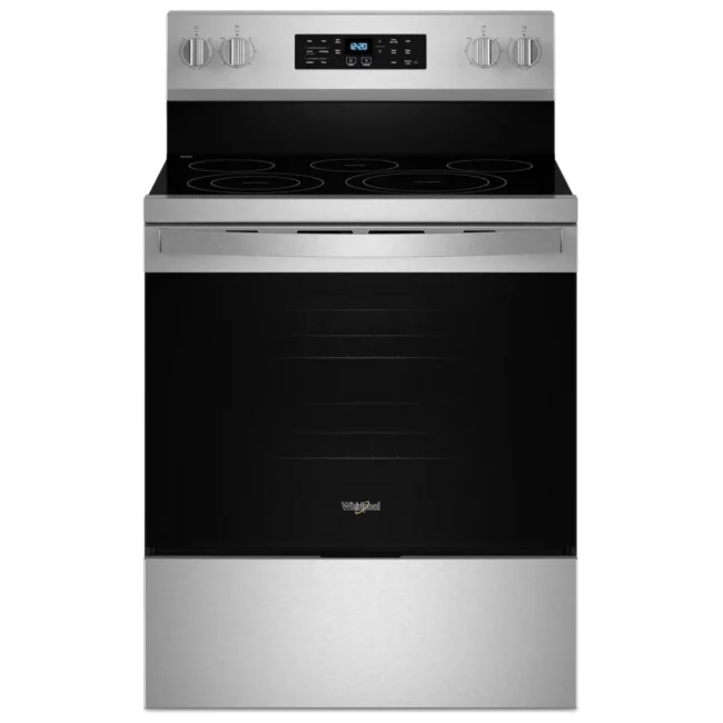 Cuisinière électrique Whirlpool, 30 pouces, 5.3 pi³, convection, Acier inoxydable – YWFES5030RZ
