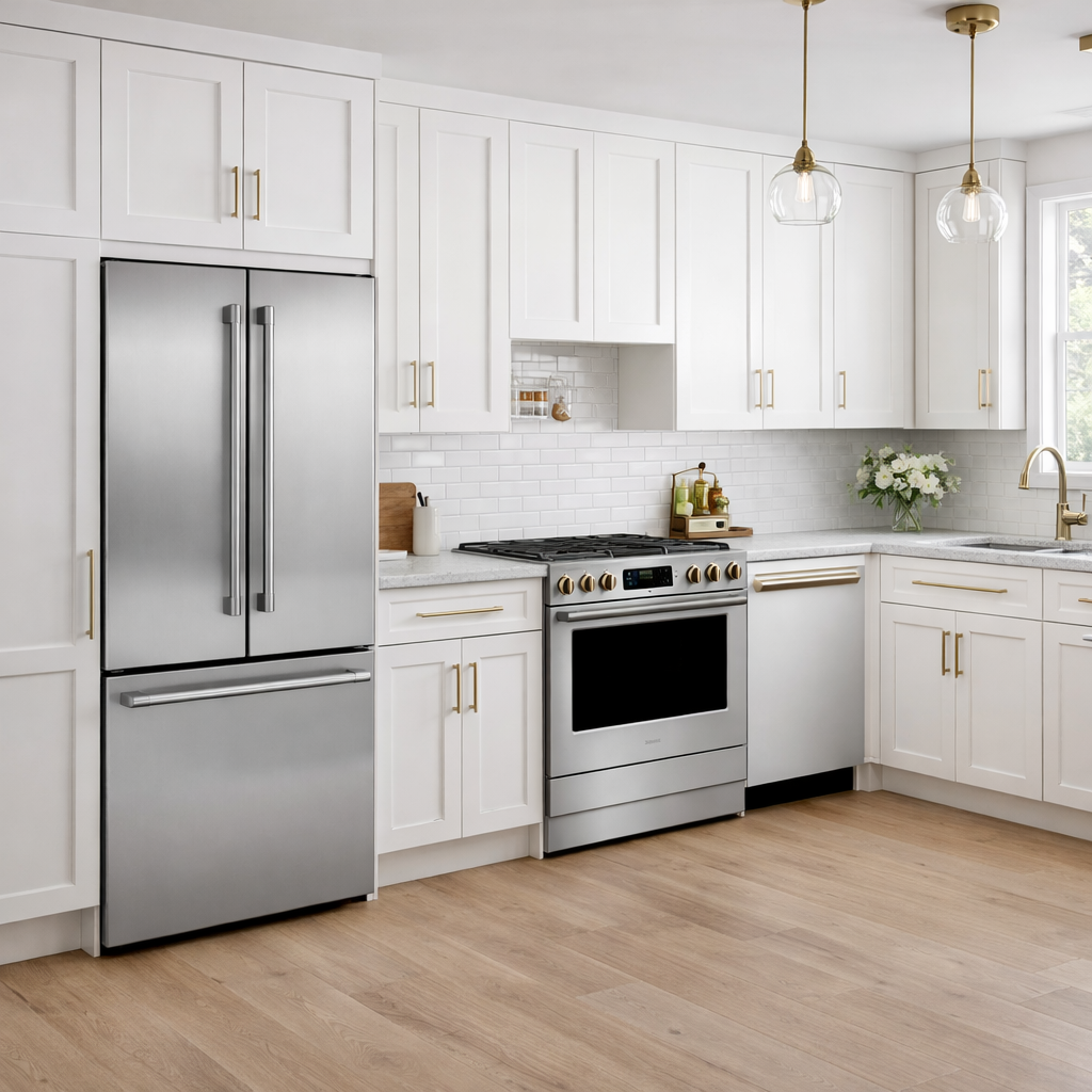 Combo cuisine Monogram inox – réfrigérateur 36 pouces + cuisinière biénergie - ZWE23NSTSS & ZDP366NTSS – Image 2