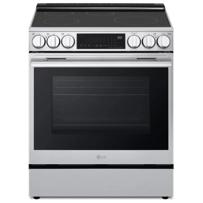 Cuisinière LG à induction – 30 pouces, 6,3 pi³, convection, Air Fry, 5 éléments, inox – LSIL6336XE