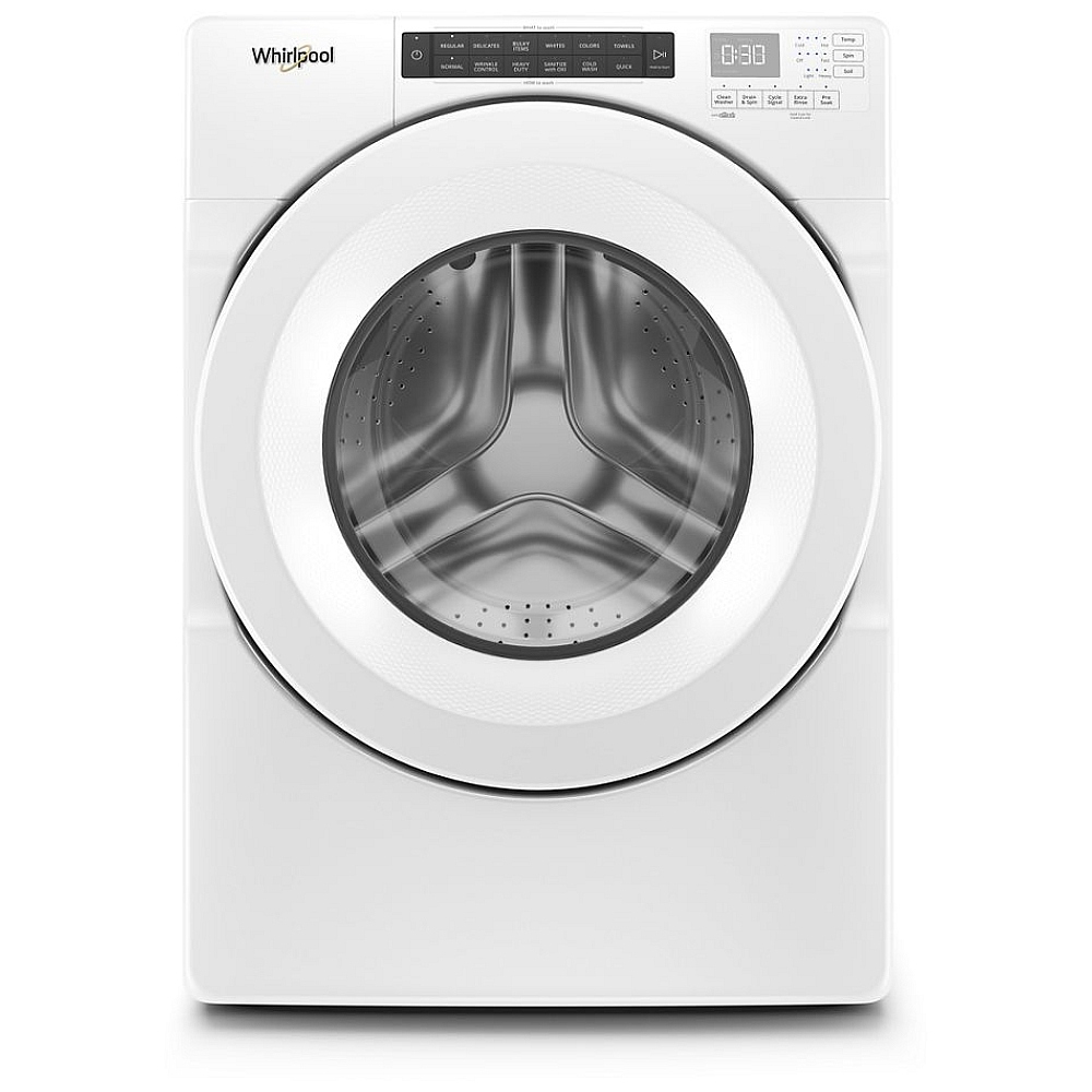 Ensemble laveuse et sécheuse frontale Whirlpool 27 pouces, Amana, 5 pi³+7.4 pi³, blanche – WFW560CHW & YNED5800HW - Image 2