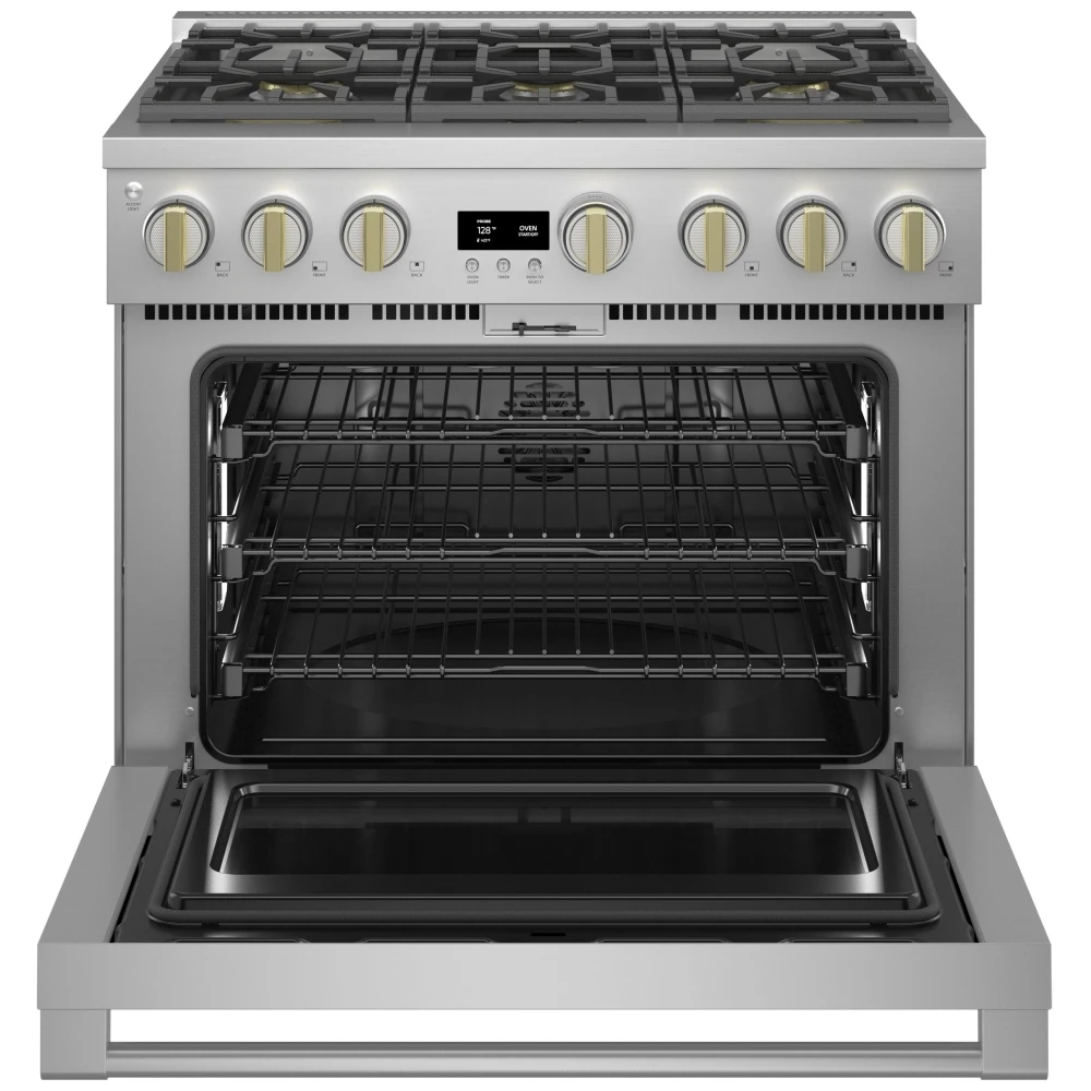 Combo cuisine Monogram inox – réfrigérateur 36 pouces + cuisinière biénergie - ZWE23NSTSS & ZDP366NTSS – Image 6